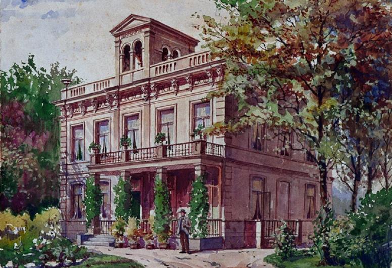 Buitenverblijf Lommerrijk aan de Dordtsestraatweg te Katendrecht.