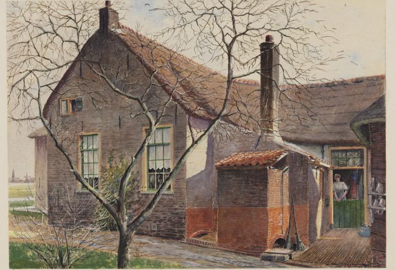 Boerderij aan de Groeneweg in Kethel, 1927. Collecti 4081, nr 85