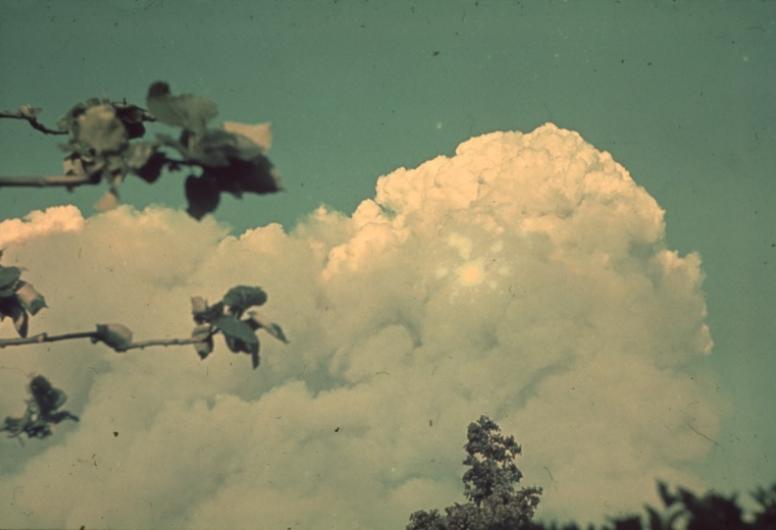 Rookwolken van de brand na het bombardement van Rotterdam van 14 mei 1940, gezien vanuit Overschie. Foto Hendrik Sutterland. Collectie 4287, nr. Restanten van gebouwen na het Duitse bombardement van 14 mei 1940. Overzicht vanaf het Erasmushuis: C &amp; A winkel op de hoek van de Hoogstraat en Korte Hoogstraat. Verder de Sint-Laurenskerk, mei 1940. Anonieme foto. Collectie 4100, nr. 1978-2684