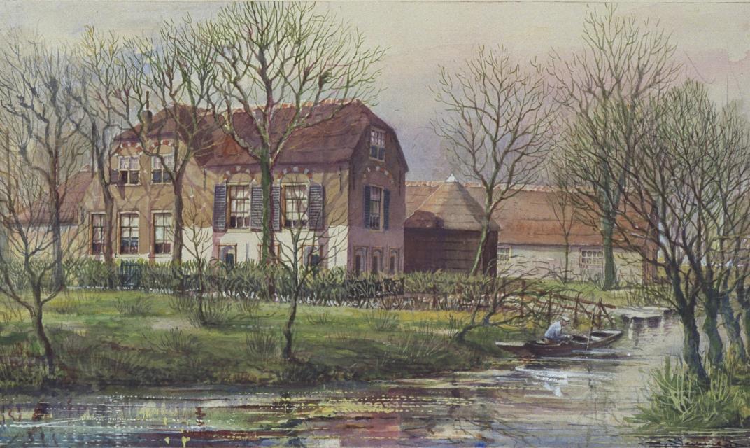Boerderij "Niets zonder Gods zegen", 1e Veenweg in Schiedam, 1932