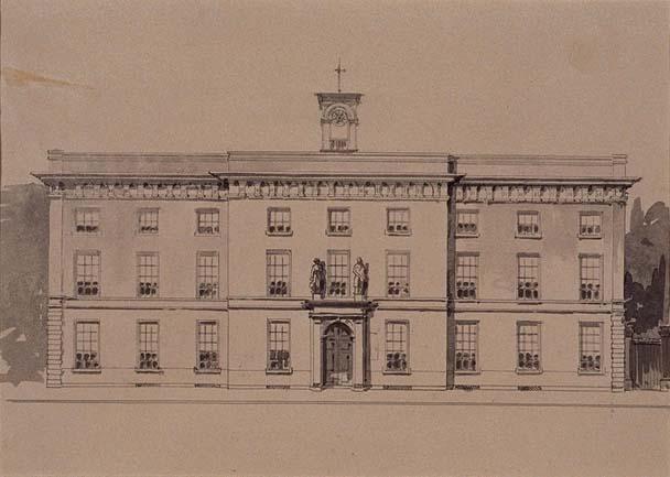 Het gebouw van het Burgerlijk Armbestuur in de Hoogstraat (voormalig Oudemannenhuis).