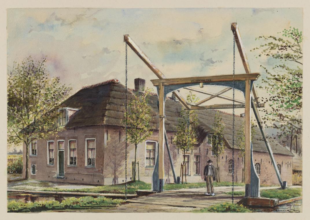 Boerderij Zelden van Pas in Bergschenhoek in 1927. Vervaardiger: J. Verheul. Collectie 4081, nr. Verheul-nr-91