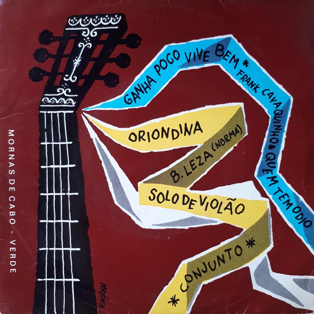 De voorkant van de platenhoes van Cesária Évora's eerste singletje 'Mornas De Cabo-Verde' uit 1965. Uitgegeven op Casa Silva (Morabeza Records).