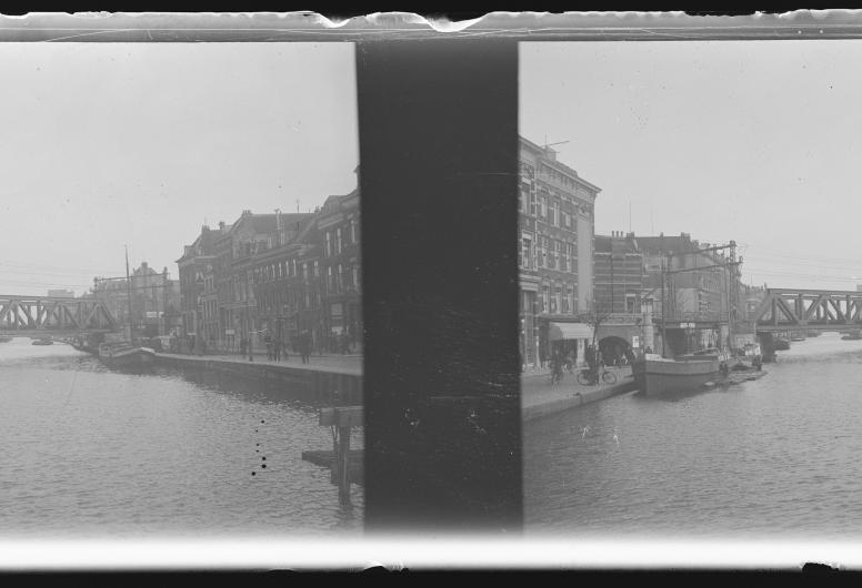 Schiekade met op de achtergrond de spoorbrug. Ongedateerd. Foto: Sara Lydia Stahl-van Hoboken. Collectienr. 4145