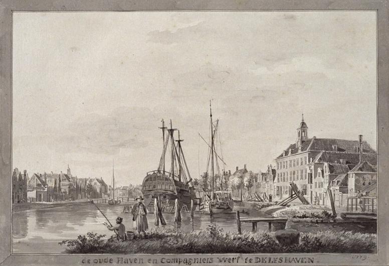 De oude Haven en Compagnies werf te Delfshaven. Collectie 4080, nummer XXXI 88-01-01