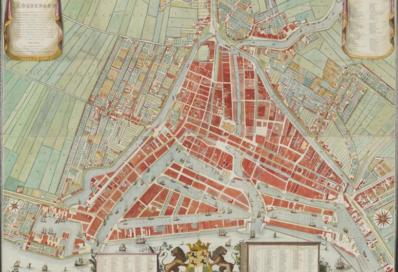 Stadsplattegrond getekend door Andries Munro