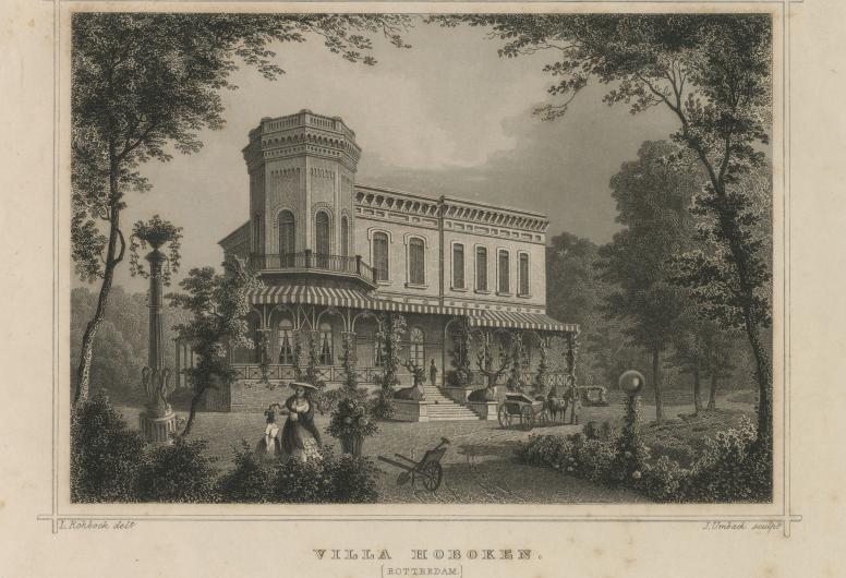 Een tekening van Villa Dijkzigt