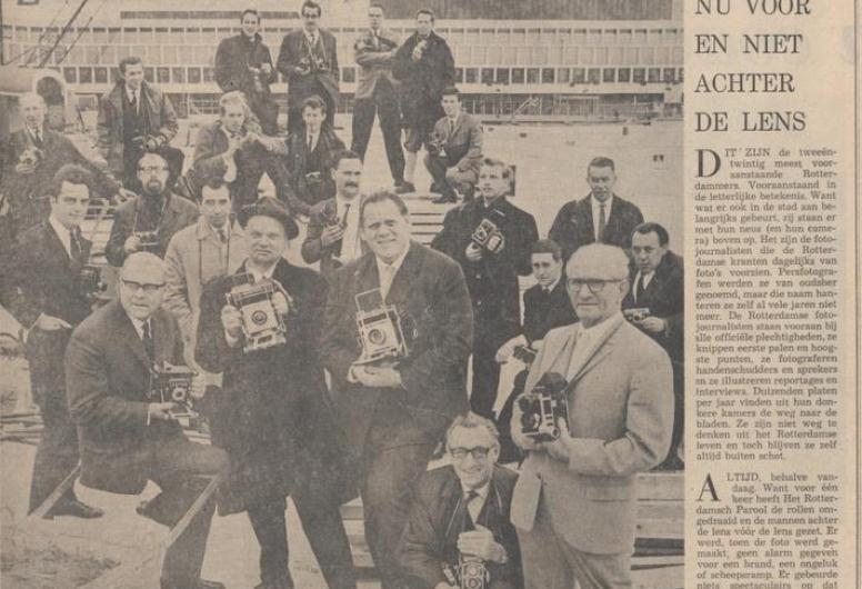 Krantenbericht met foto uit het Rotterdamsch Parool 13-11-1965