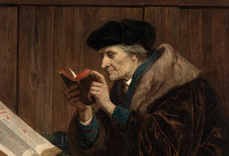 Een getekend portret van Desiderius Erasmus. 1864. Collectie Portretten. NL-RtSA_4031_M-642