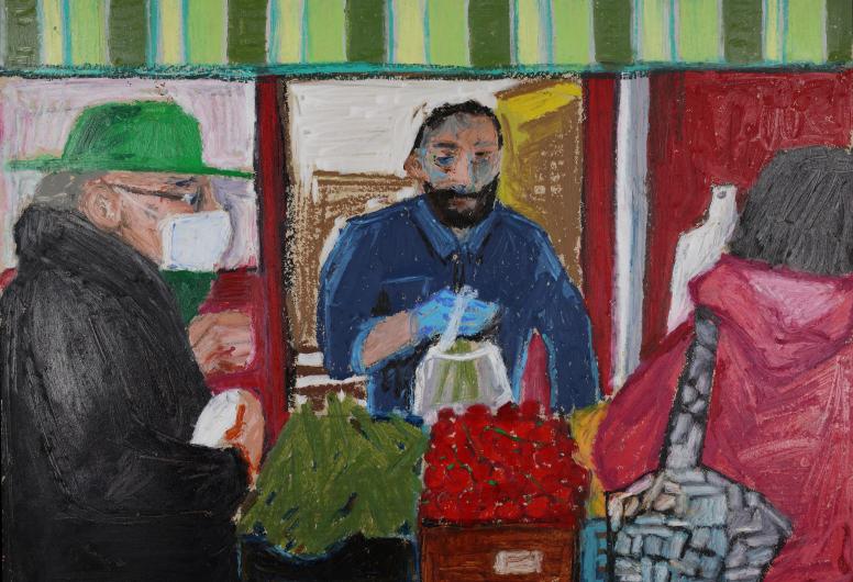 'Support your locals'. Coronapandemie, 2020. Collectie Stadstekenaars. NL-RtSA_4313_23.