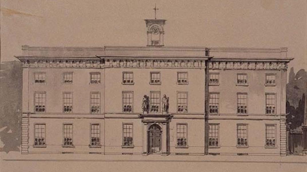 Het gebouw van het Burgerlijk Armbestuur in de Hoogstraat (voormalig Oudemannenhuis).